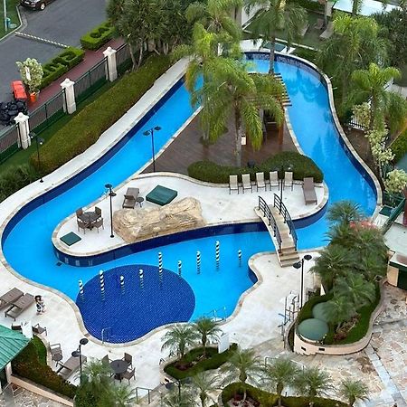 Flat Com Vista Panoramica -15- Na Barra Da Tijuca - Estacionamento Gratuito - Frigobar - Ar Condicionado - Piscina - Academia - Balsa Para Praia Gratis - Varanda - Vista Parcial Mar E Lagoa Рио-де-Жанейро Экстерьер фото